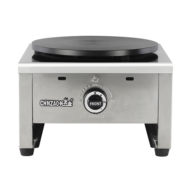 آلة صنع الكريب المصنوعة من الفولاذ المقاوم للصدأ المطلية بالتفلون بالغاز الطبيعي/غاز البترول المسال